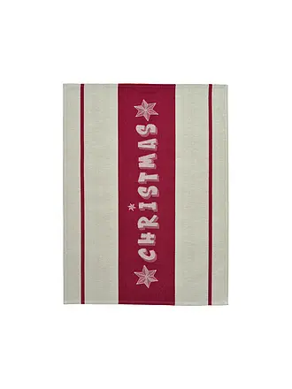 SANDER | Weihnachts Geschirrtuch 50x70cm CHEF CHRISTMAS Green | rot